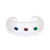 TRIANON, ROCK CRYSTAL AND GEMSTONE CUFF BRACELET