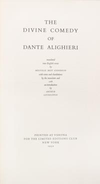 (LIMITED EDITIONS CLUB) ALIGHIERI, DANTE. The Divine Comedy. New York, 1932. Limited, signed by the designer.