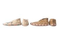 Northern Plains Beaded Hide Moccasins