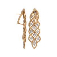 BUCCELLATI, BICOLOR GOLD AND DIAMOND EARRINGS