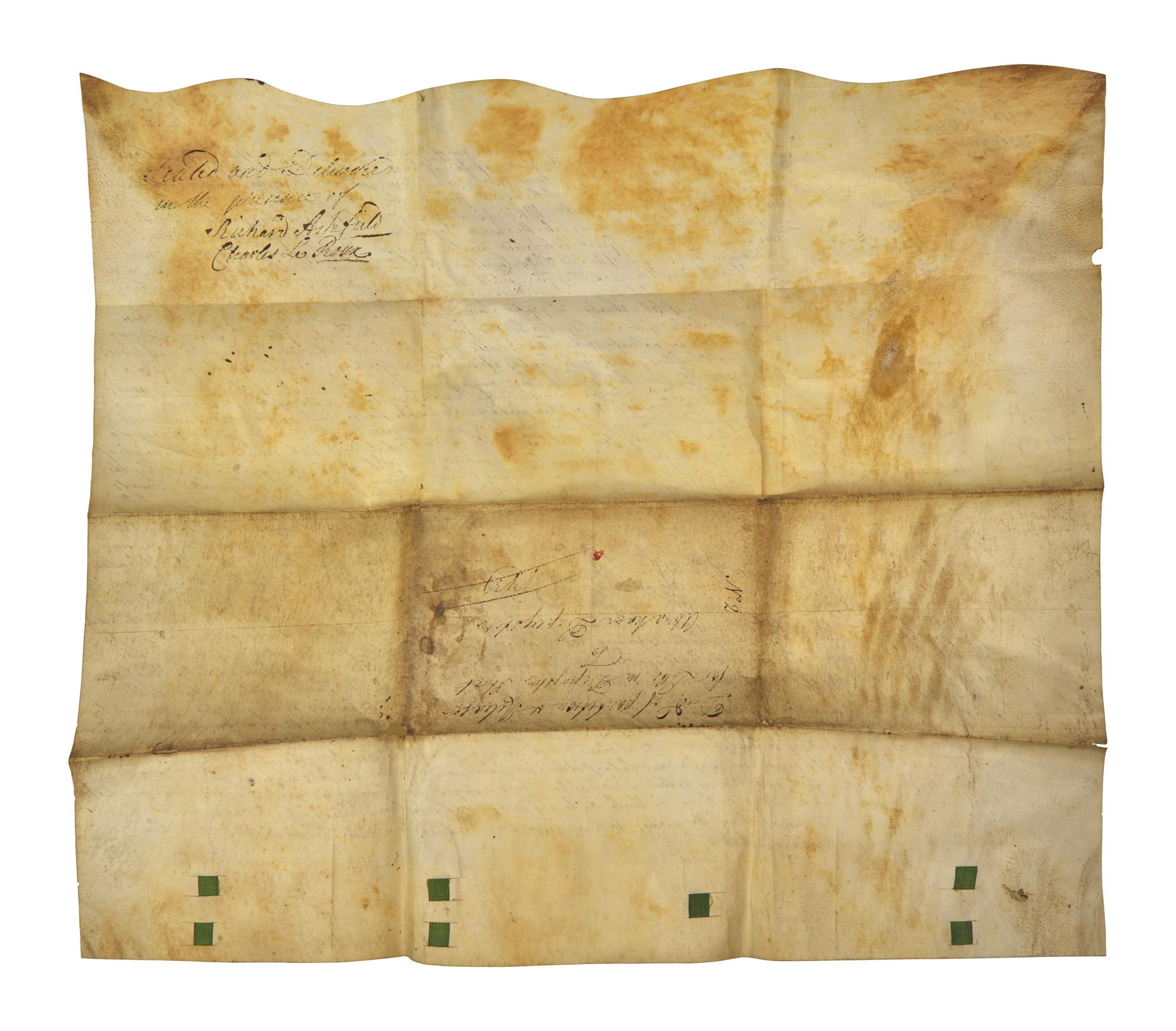[Americana] [New York] De Peyster, Isaac, et al. Manuscript Document, signed