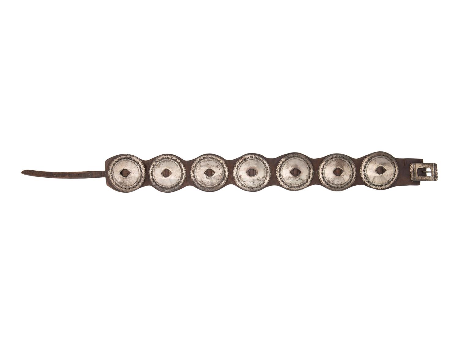 Navajo First Phase Concha Belt, Collected by Hoffman Birney (1891-1958)