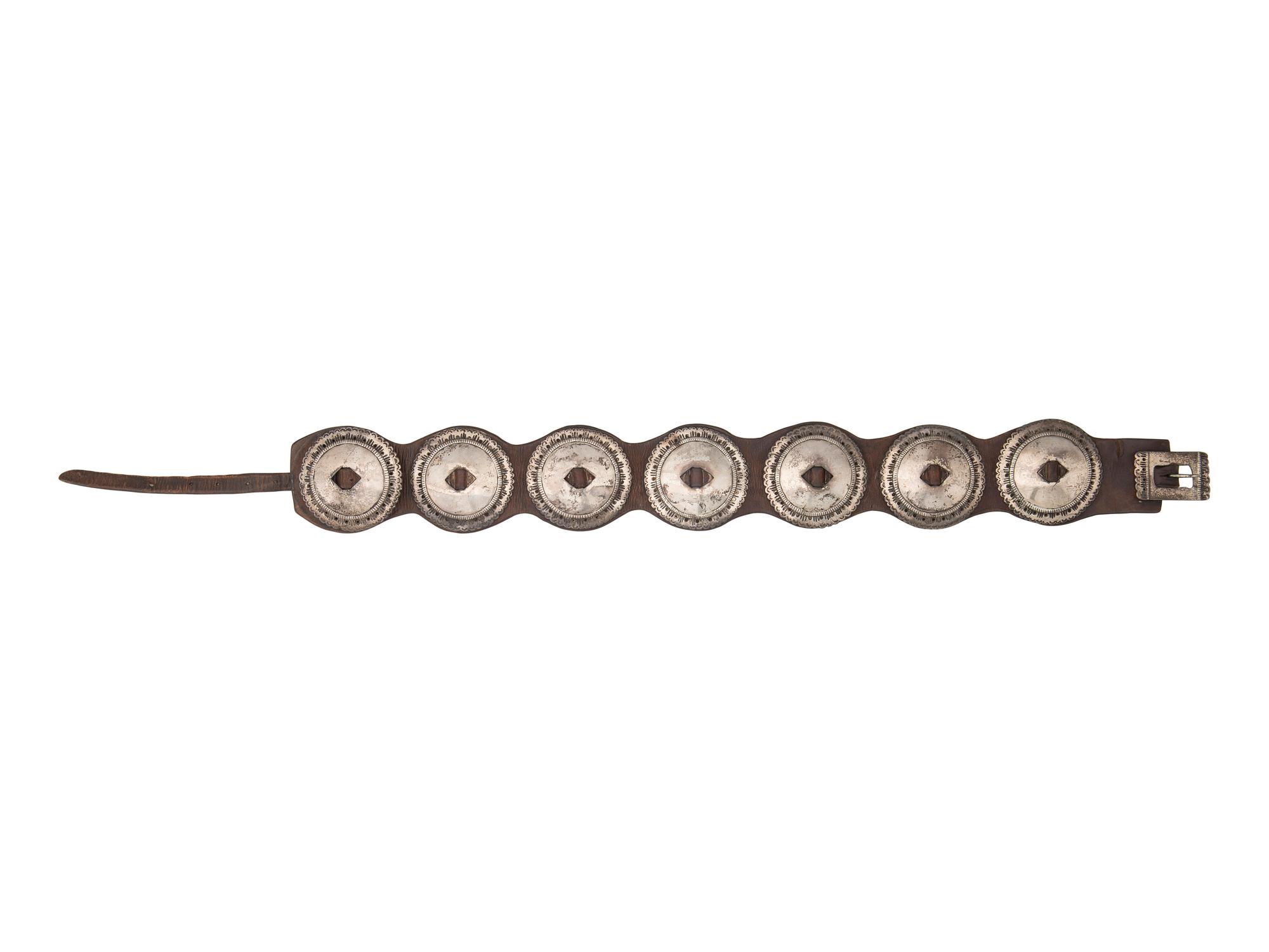 Navajo First Phase Concha Belt, Collected by Hoffman Birney (1891-1958)