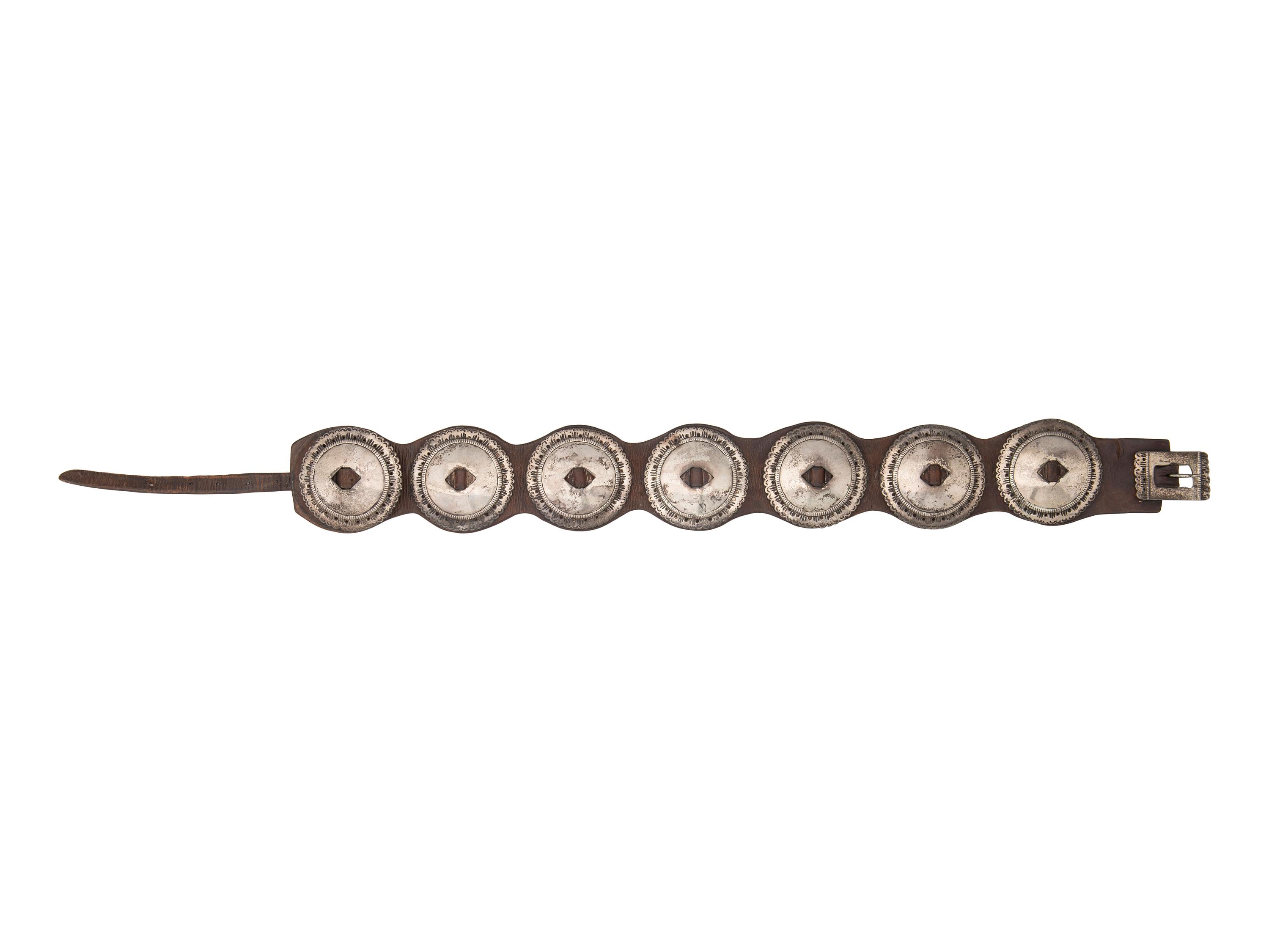 Navajo First Phase Concha Belt, Collected by Hoffman Birney (1891-1958)