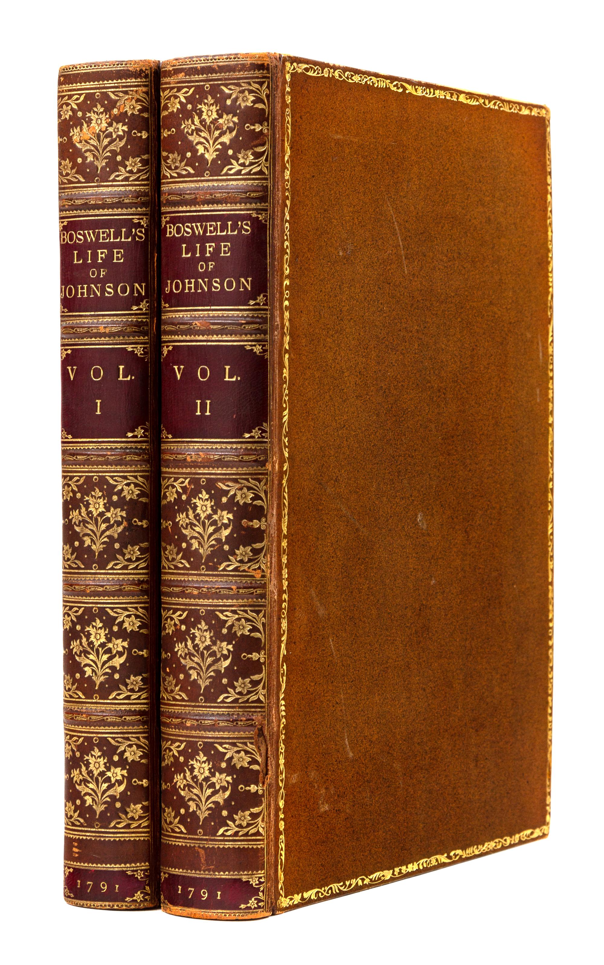 BOSWELL, James (1740-1795). The Life of Samuel Johnson. London: Henry Baldwin for Charles Dilly, 1791. [With:] The Principal Corrections and Additions. London, 1791, 1793.