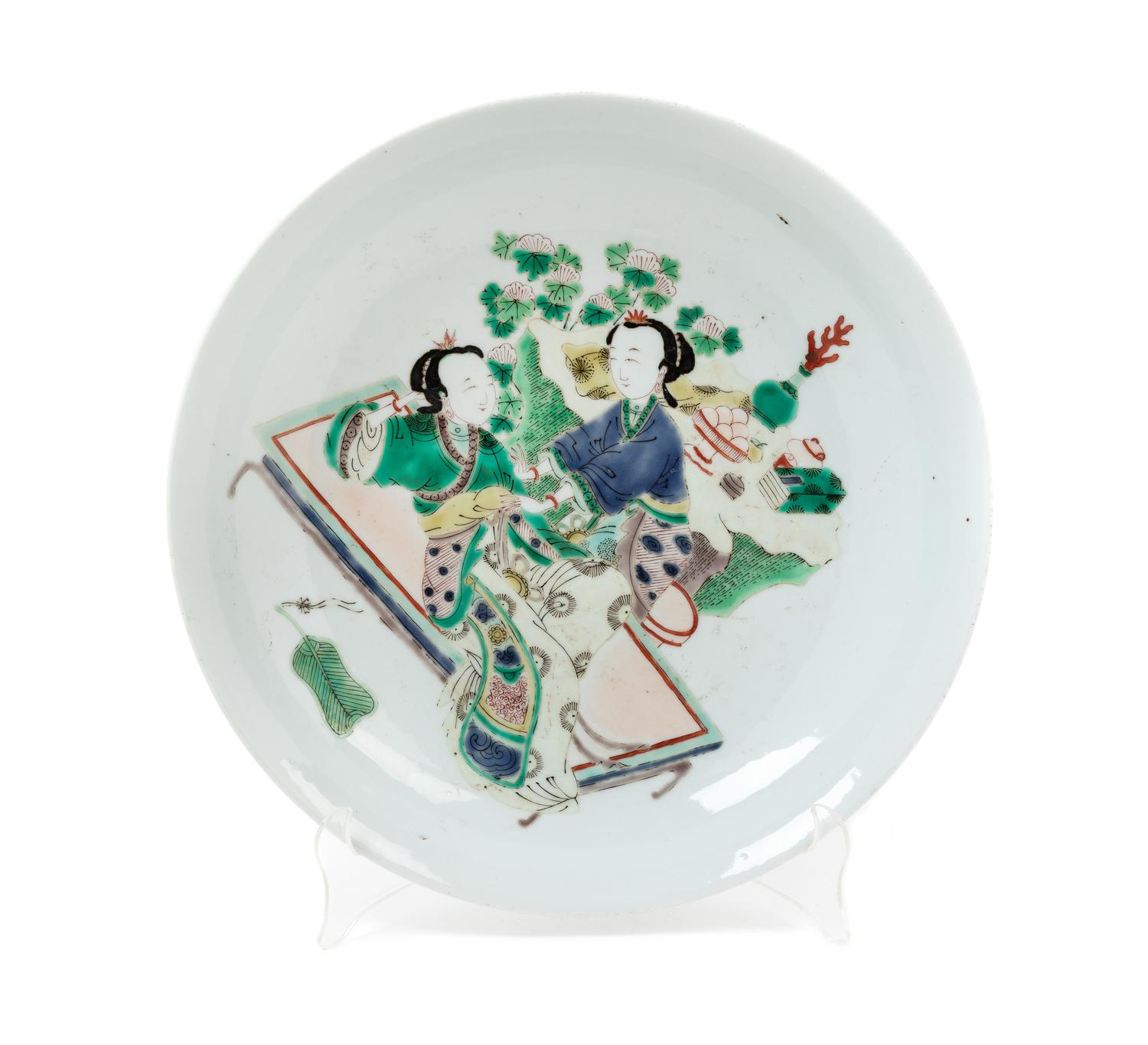 A Famille Verte Porcelain Plate