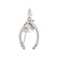 DIAMOND WISHBONE BROOCH