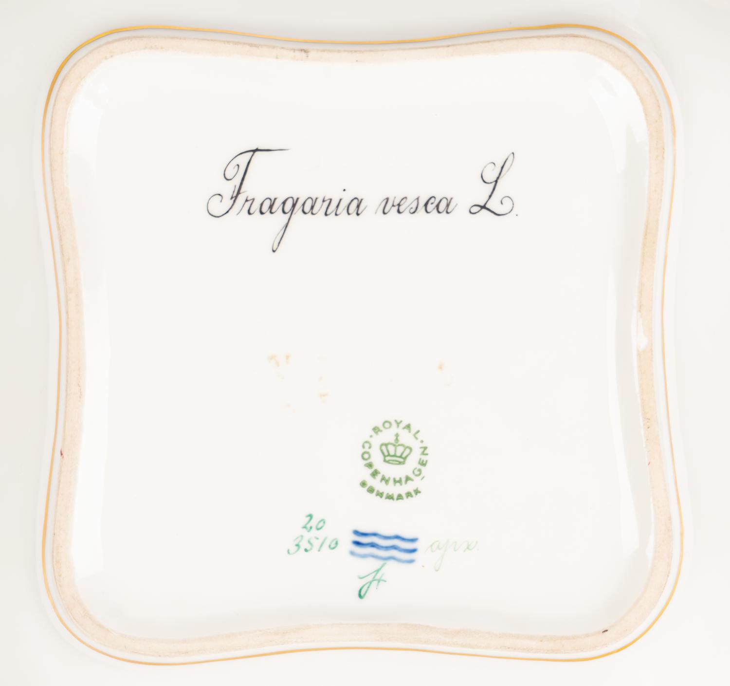 A Royal Copenhagen Flora Danica Porcelain Covered Vegetable Dish and Salad Bowl