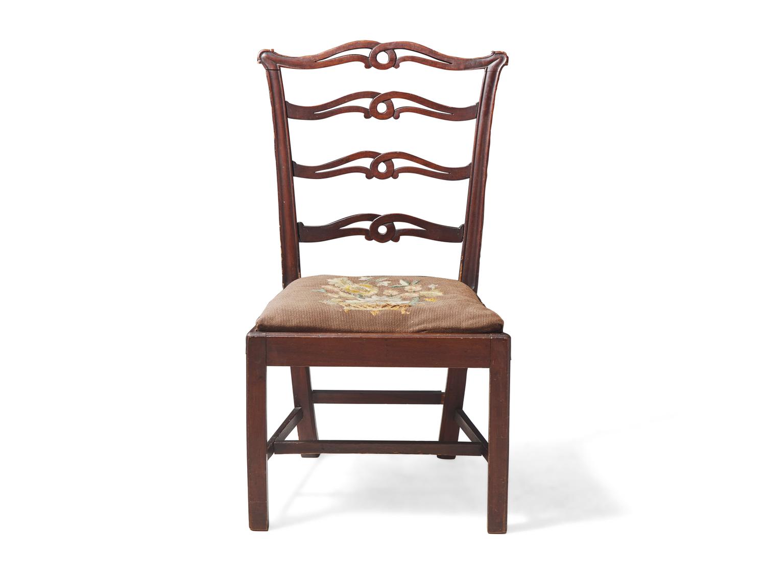 A Chippendale Ribbon-Back Mahogany Side Chair Associated with Adam Eckfeldt (1769-1852), Philadelphia, PA