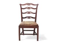 A Chippendale Ribbon-Back Mahogany Side Chair Associated with Adam Eckfeldt (1769-1852), Philadelphia, PA