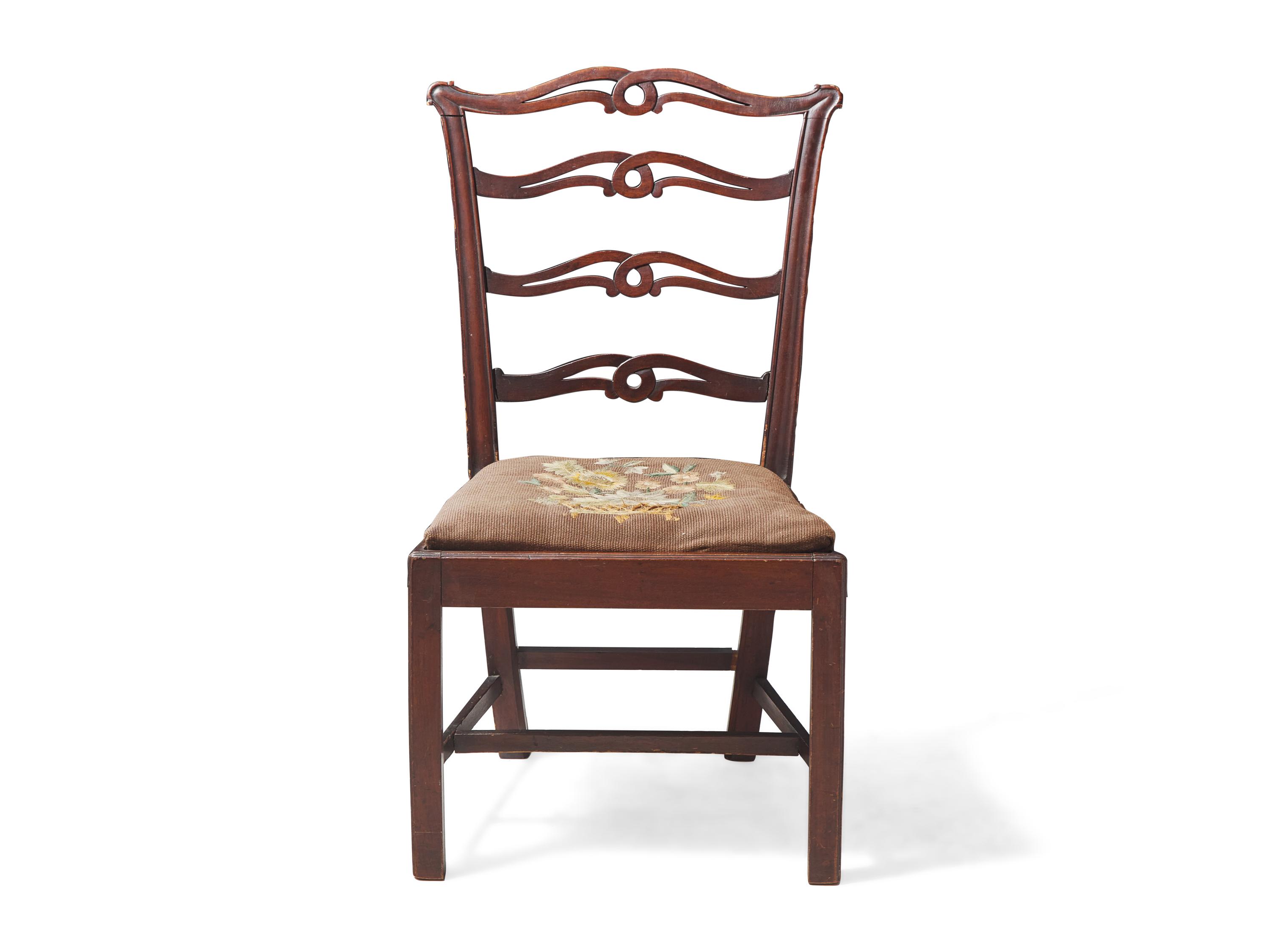A Chippendale Ribbon-Back Mahogany Side Chair Associated with Adam Eckfeldt (1769-1852), Philadelphia, PA