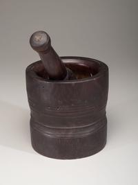 A Lignum Vitae Mortar and Pestle
