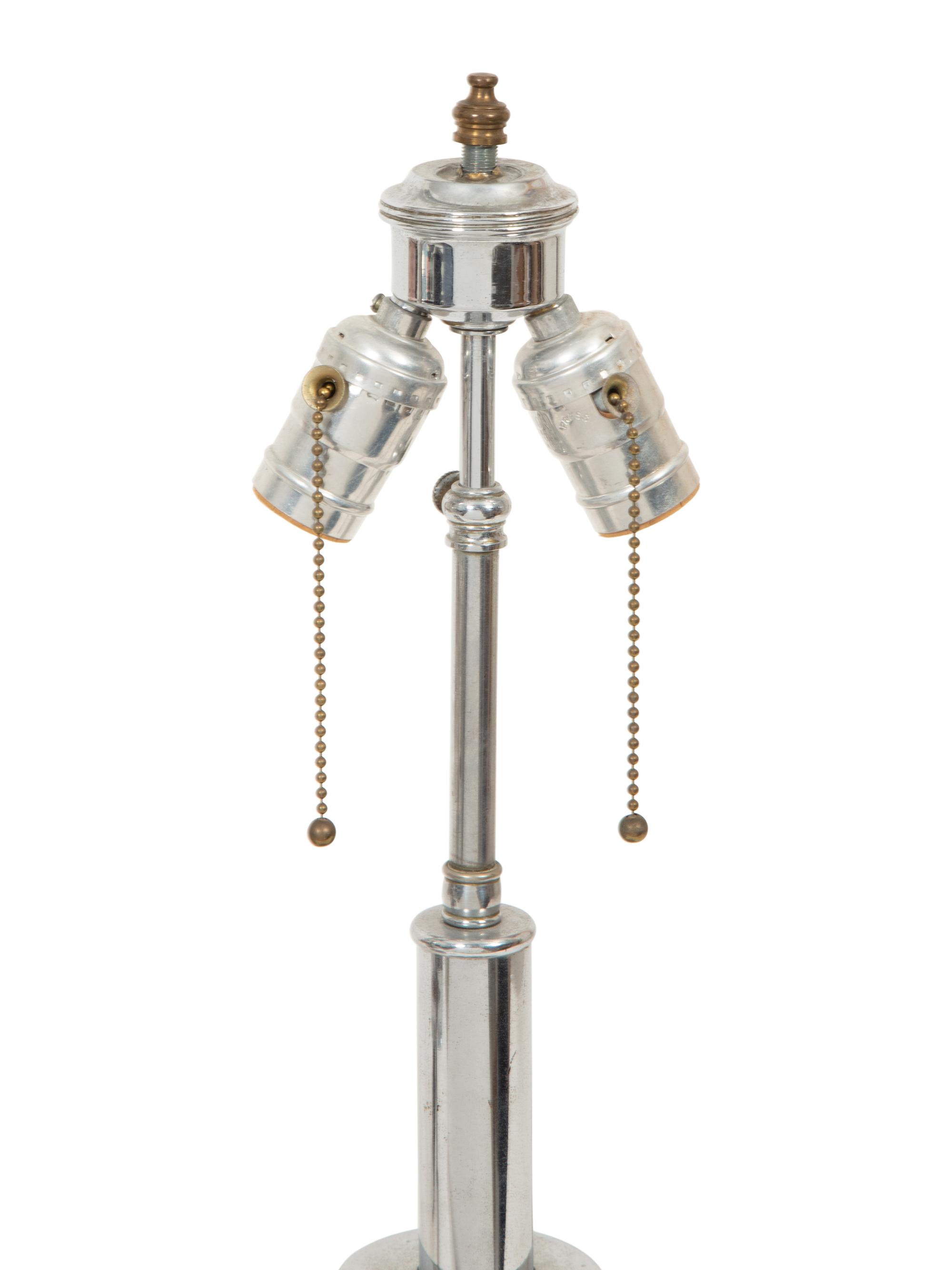 An Art Deco Hadrill and Horstman Counterbalance Table Lamp and Associated Lamp