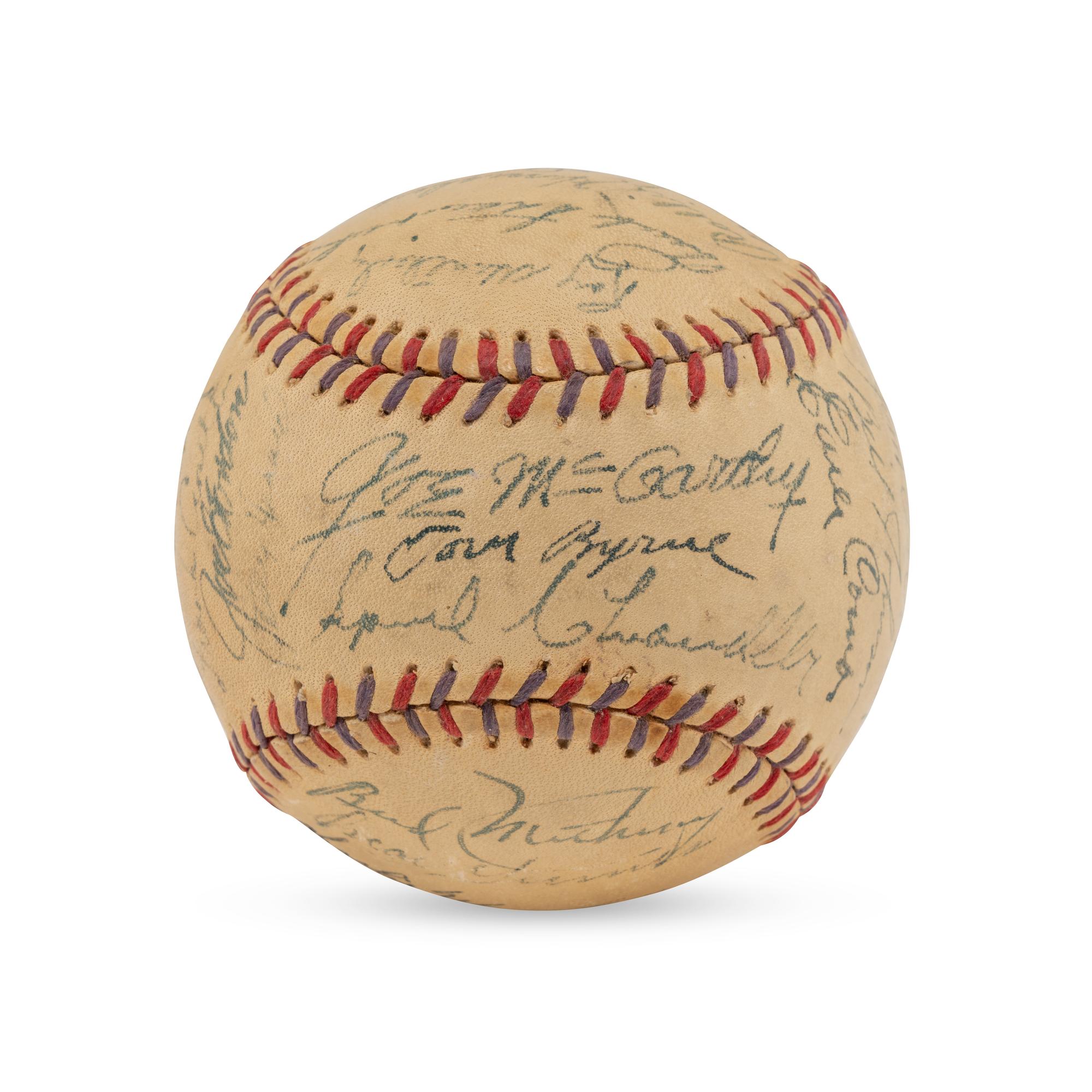 A 1943 New York Yankees Team Signed Autograph Baseball (Beckett Authentication Services Letter of Authenticity)