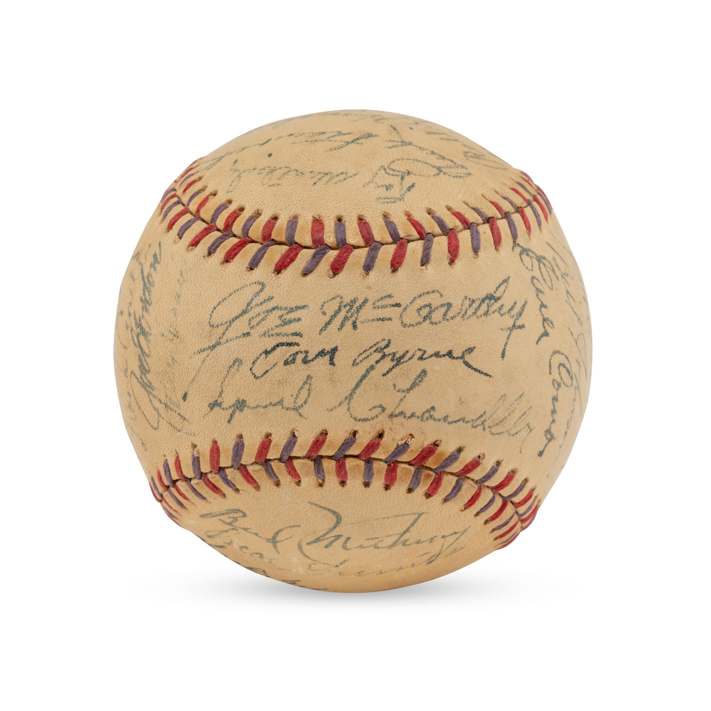 A 1943 New York Yankees Team Signed Autograph Baseball (Beckett Authentication Services Letter of Authenticity)