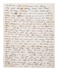[CIVIL WAR]. Battle of Chancellorsville letter with hand-drawn map of the battlefield, written 5 days after the battle by First Lieutenant Daniel K. Cross, 5th New Hampshire Infantry. "Camp near Falmouth Va," 8 May 1863.