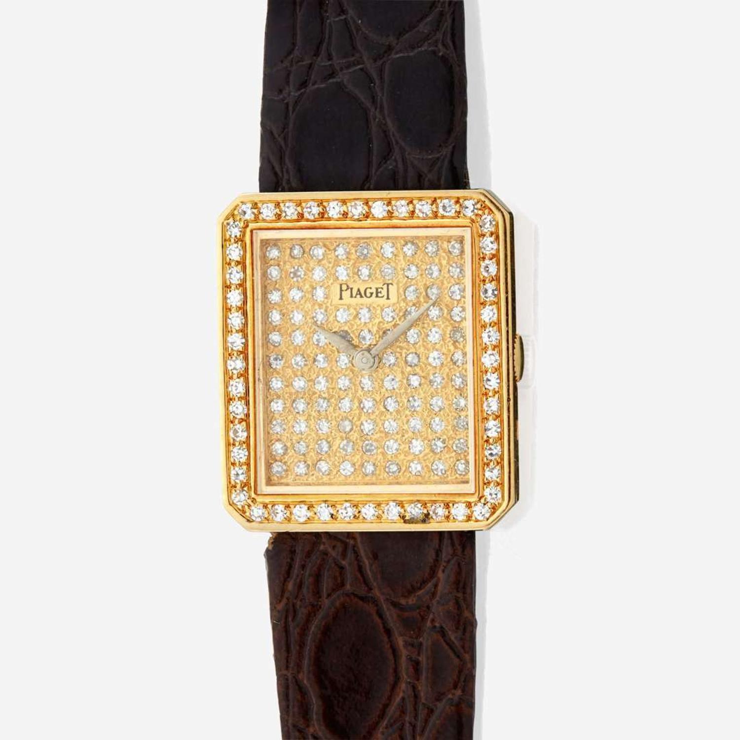 A lady's gold and diamond wristwatch, Piaget