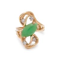 JADE AND DIAMOND RING