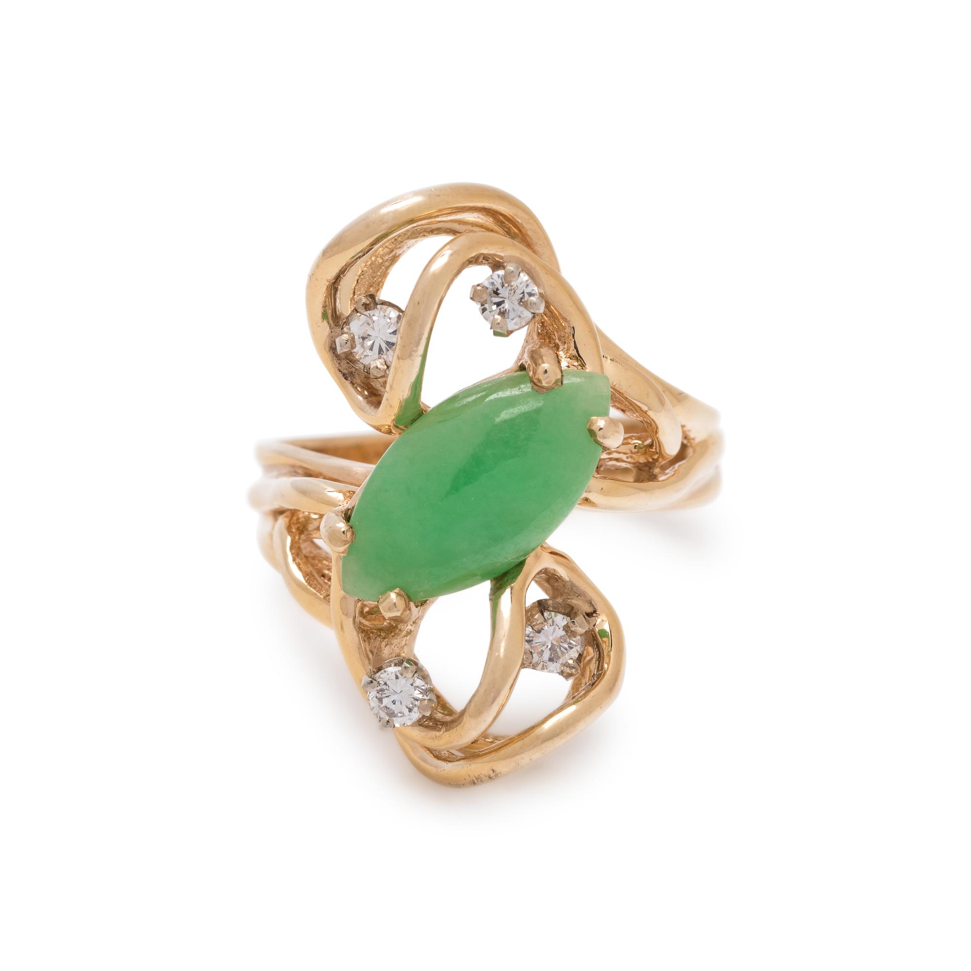 JADE AND DIAMOND RING