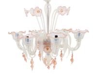 A Murano Art Glass Six Arm Chandelier