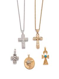 COLLECTION OF CROSS PENDANTS