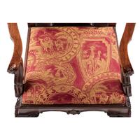 A Set of Eight Chippendale-Style Carved Mahogany Dining Chairs