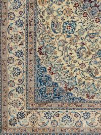 A Nain Silk and Wool Blend Rug
