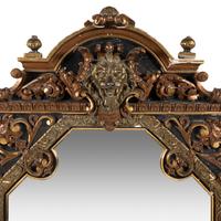 A Napoleon III Style Painted and Parcel Gilt Mirror