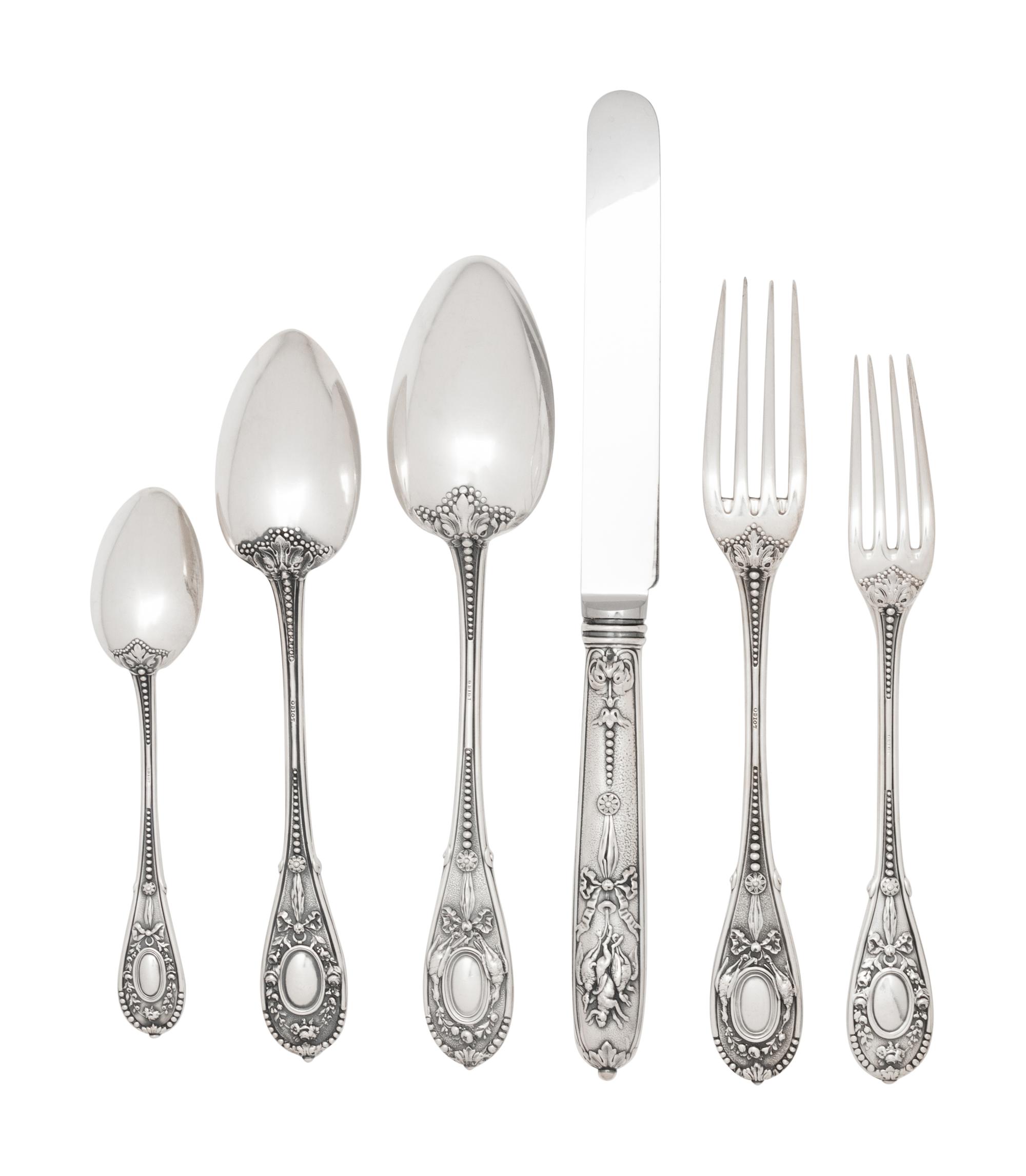 A French Silver Flatware Service