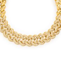 Yellow Gold and Diamond Collar Necklace