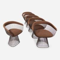 Warren Platner (American, 1919-2006) Set of Six Dining Chairs, Knoll International, 1978