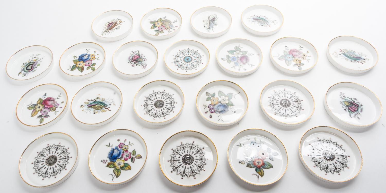 A Collection of Twenty-Two Royal Worcester Coasters Diameter of coasters 3 1/2 inches. — SECOND HALF 20TH CENTURY