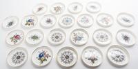 A Collection of Twenty-Two Royal Worcester Coasters Diameter of coasters 3 1/2 inches. — SECOND HALF 20TH CENTURY
