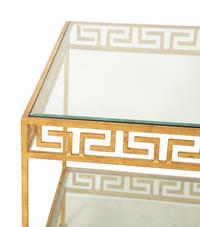A Pair of Ebanista Jacques Stacking Gilt Decorated Wrought Iron Side Tables