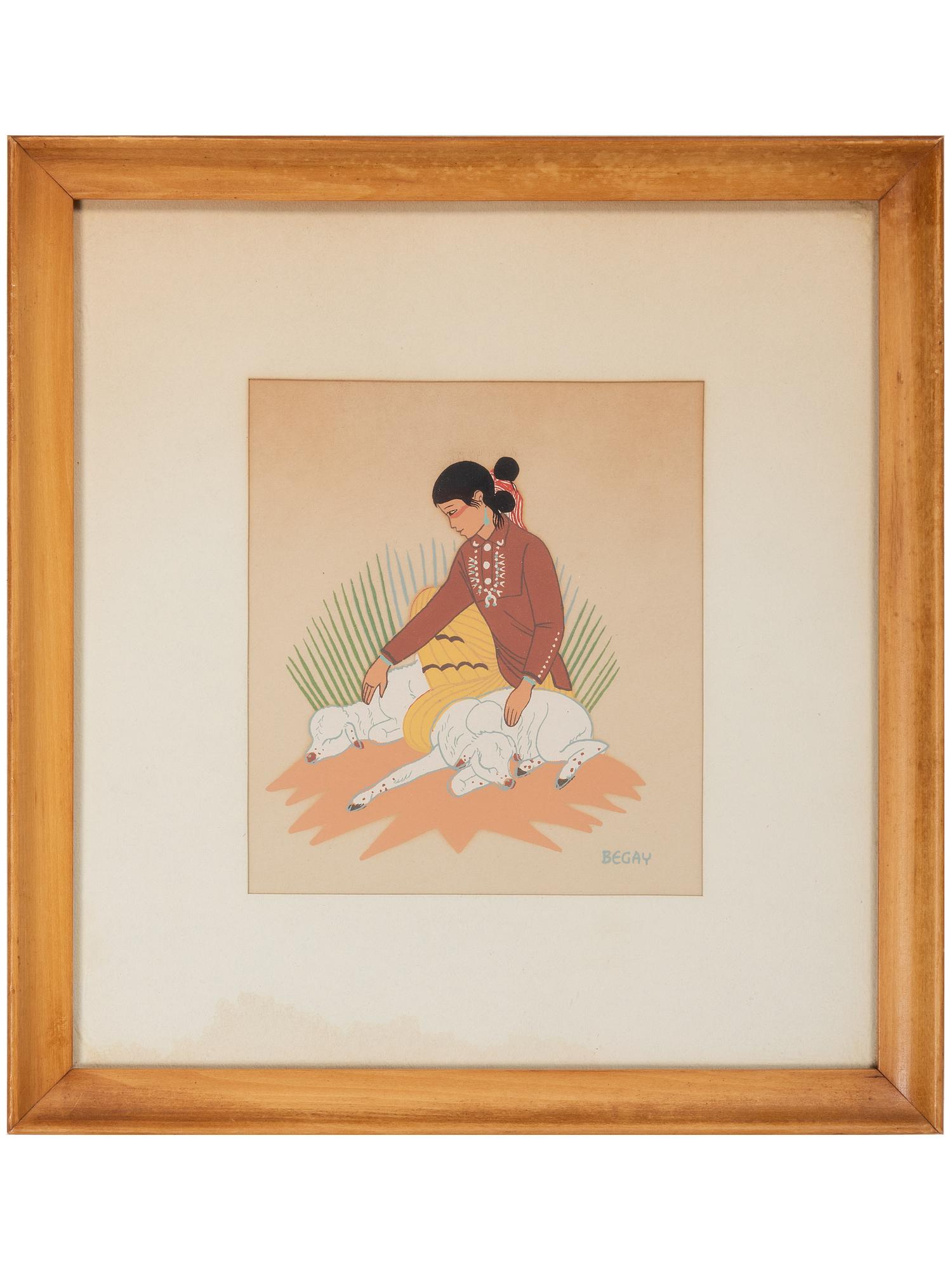 Harrison Begay (Diné, 1917-2012) Various Prints and Gouaches on Paper