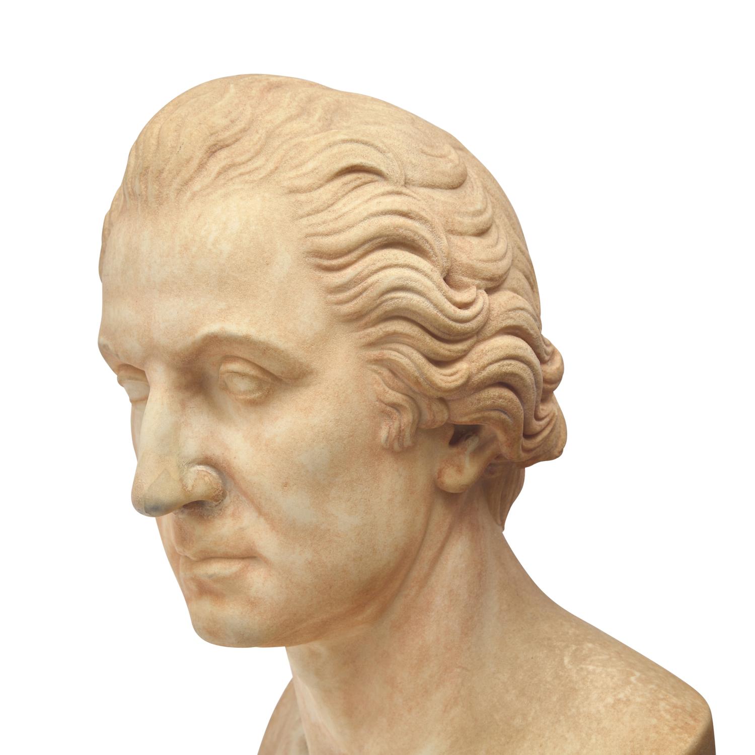 Attributed to Horatio Greenough (1805-1852), A Marble Bust of George Washington (1732-1799)