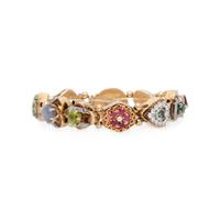 YELLOW GOLD, MULTIGEM AND DIAMOND SLIDE BRACELET