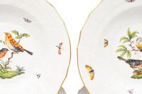 A Set of Twelve Herend Rothschild Bird Porcelain Soup Bowls