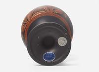 A Wedgwood Encaustic Decorated Black Basalt Vase