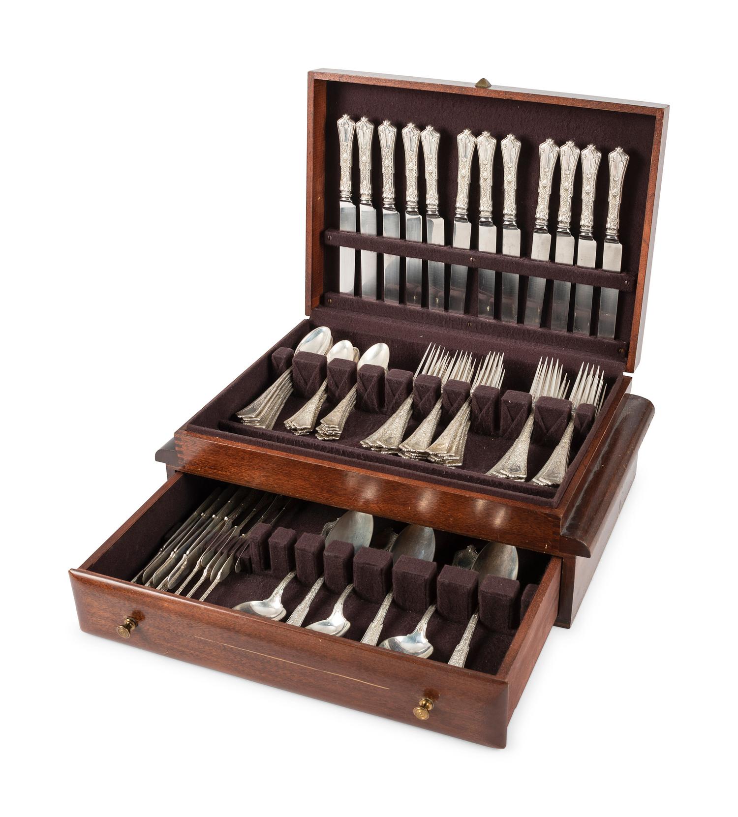 A Tiffany and Co. ' Persian' Silver Flatware Service