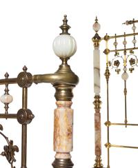 A Victorian Brass and Onyx Bed Frame