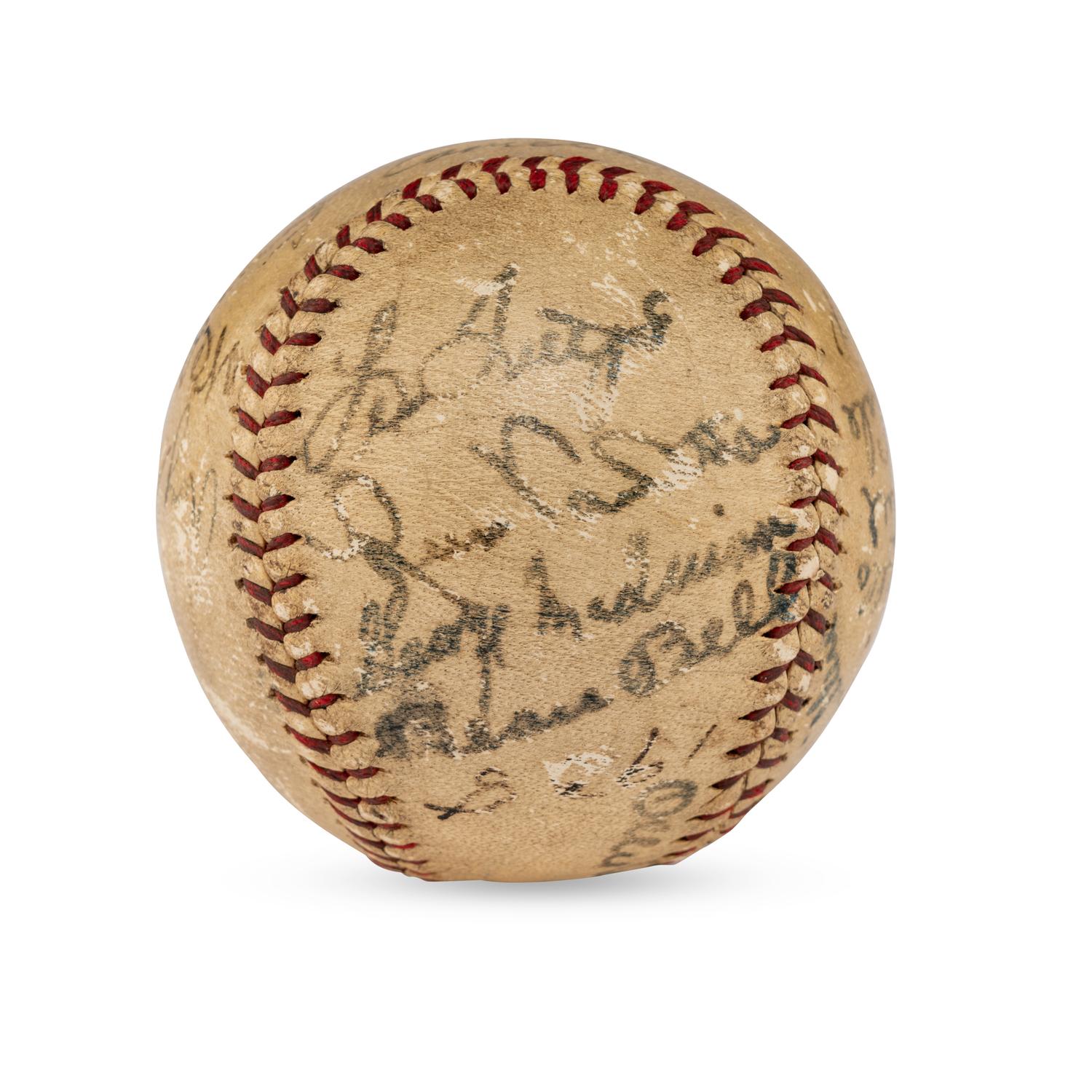 A 1938 St. Louis Browns Team Signed Autograph Baseball