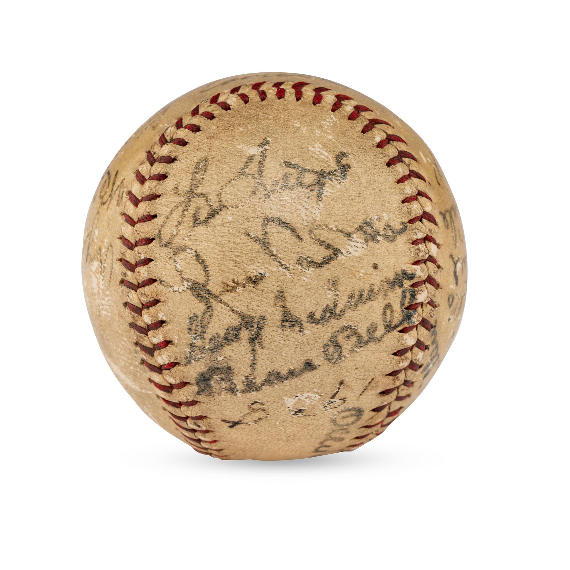 A 1938 St. Louis Browns Team Signed Autograph Baseball