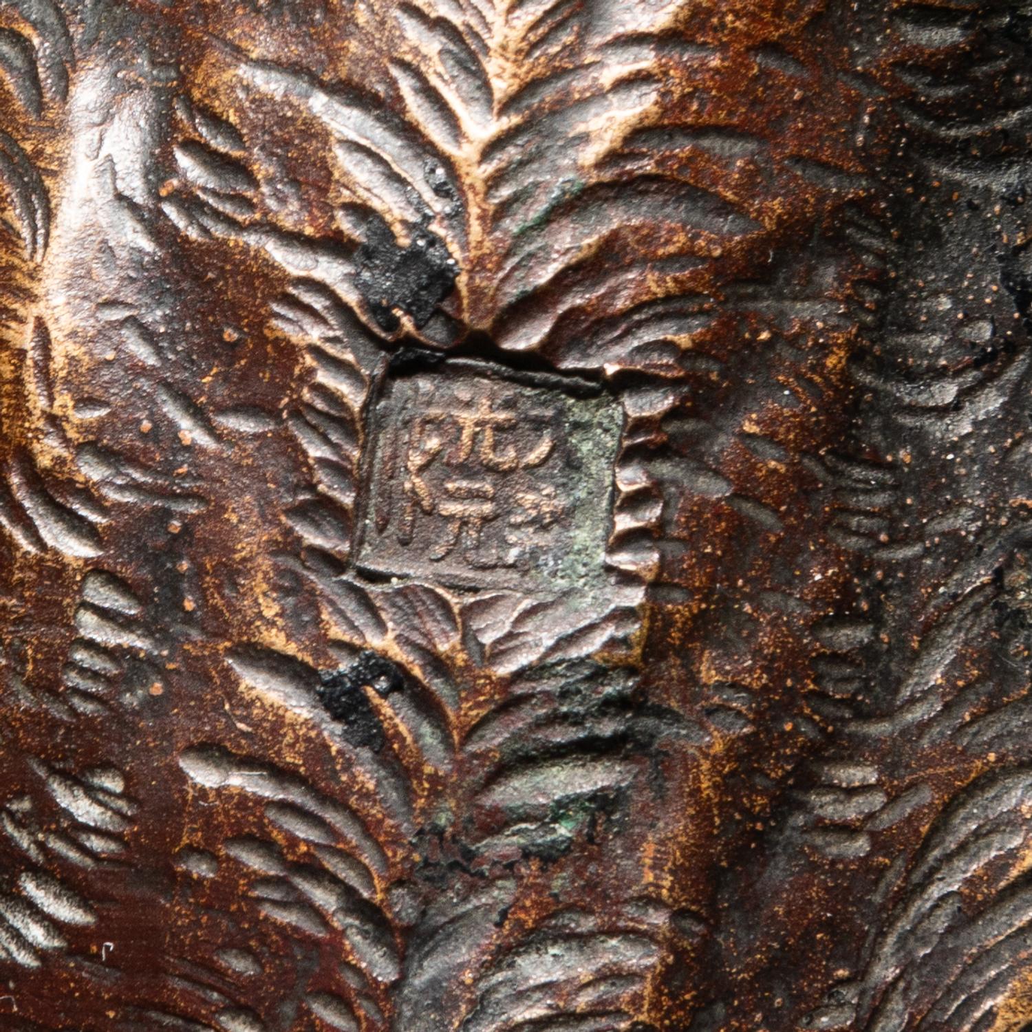 Two Japanese Bronze Okimono of Tigers