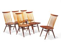 Set of six New chairs, 1968/69 Nakashima Studios, USA
