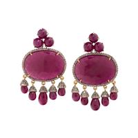 RUBY AND DIAMOND EARRINGS