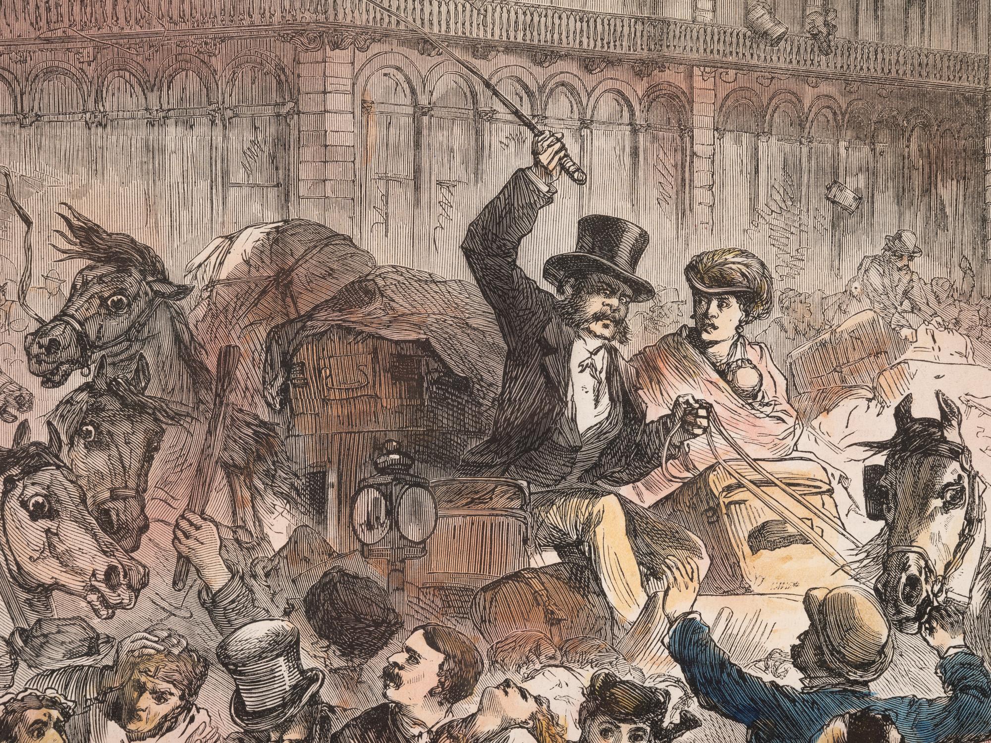 Terror de la Poblacion de Chicago Durante el Incendio. New York: Harper's Weekly, N.d.