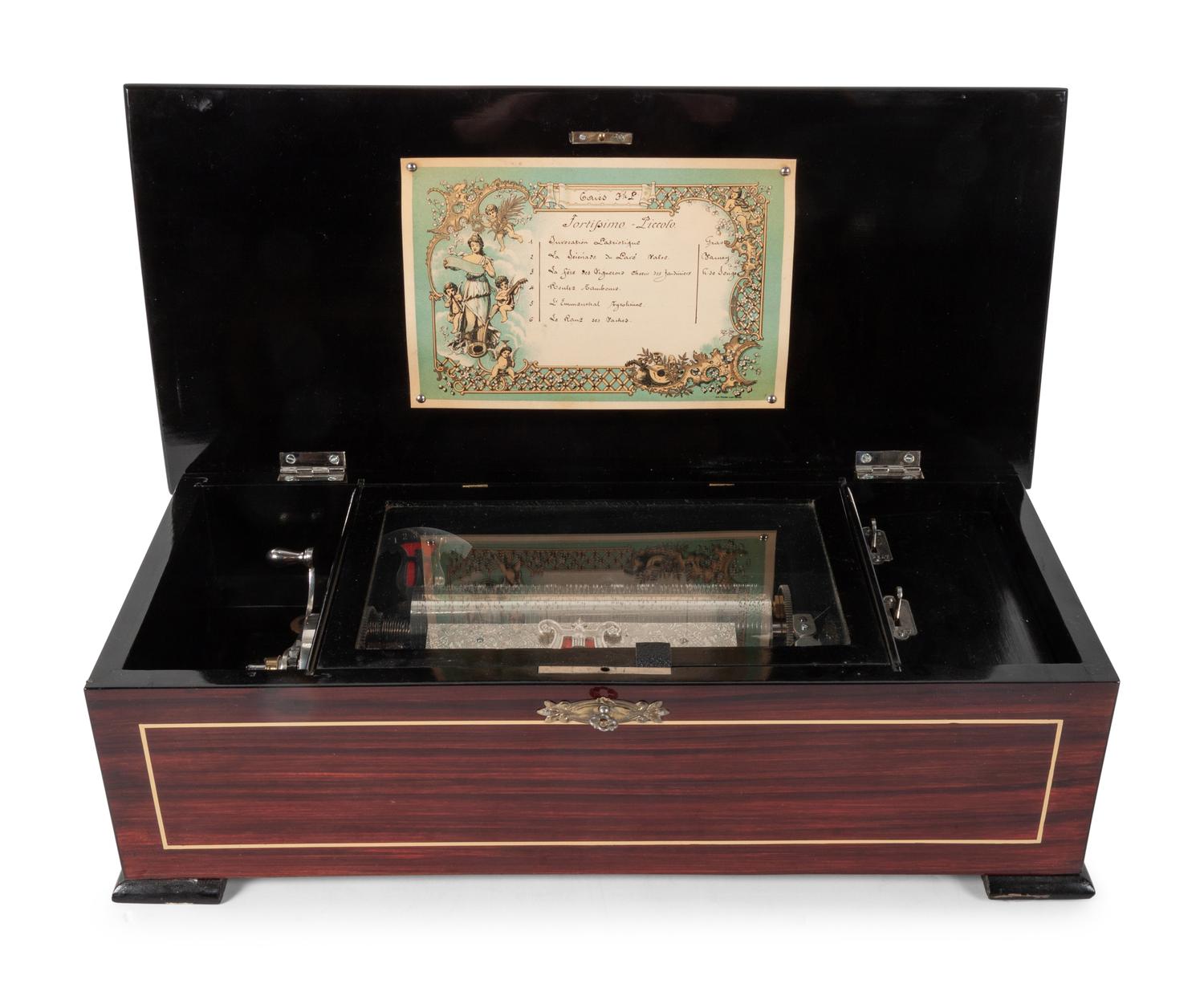 A Swiss Fortifsimo Piccolo Cylinder Music box