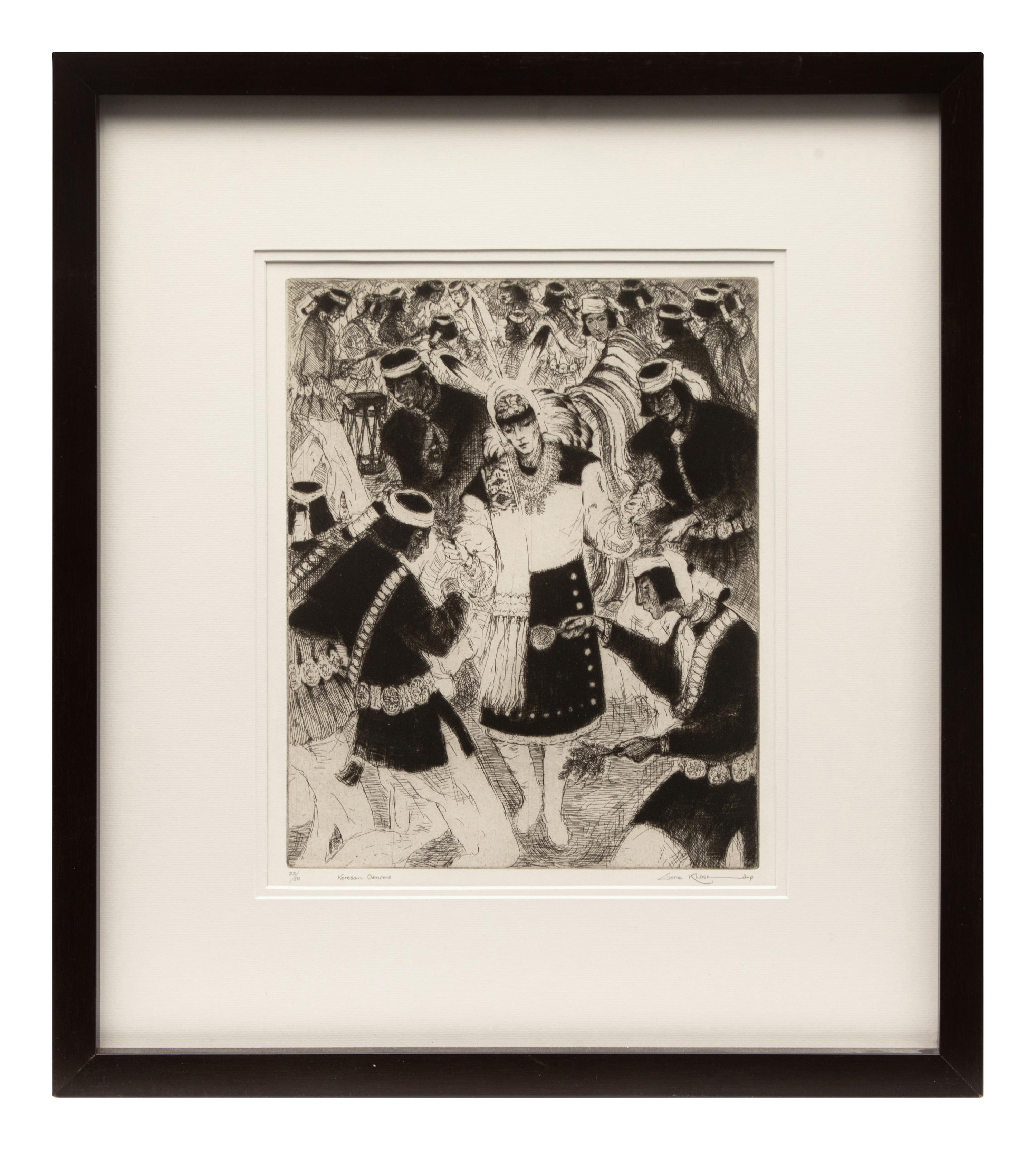 Two Works: Keresan Dancers edition 25/50 and Apaches A-Visiting edition 46/75