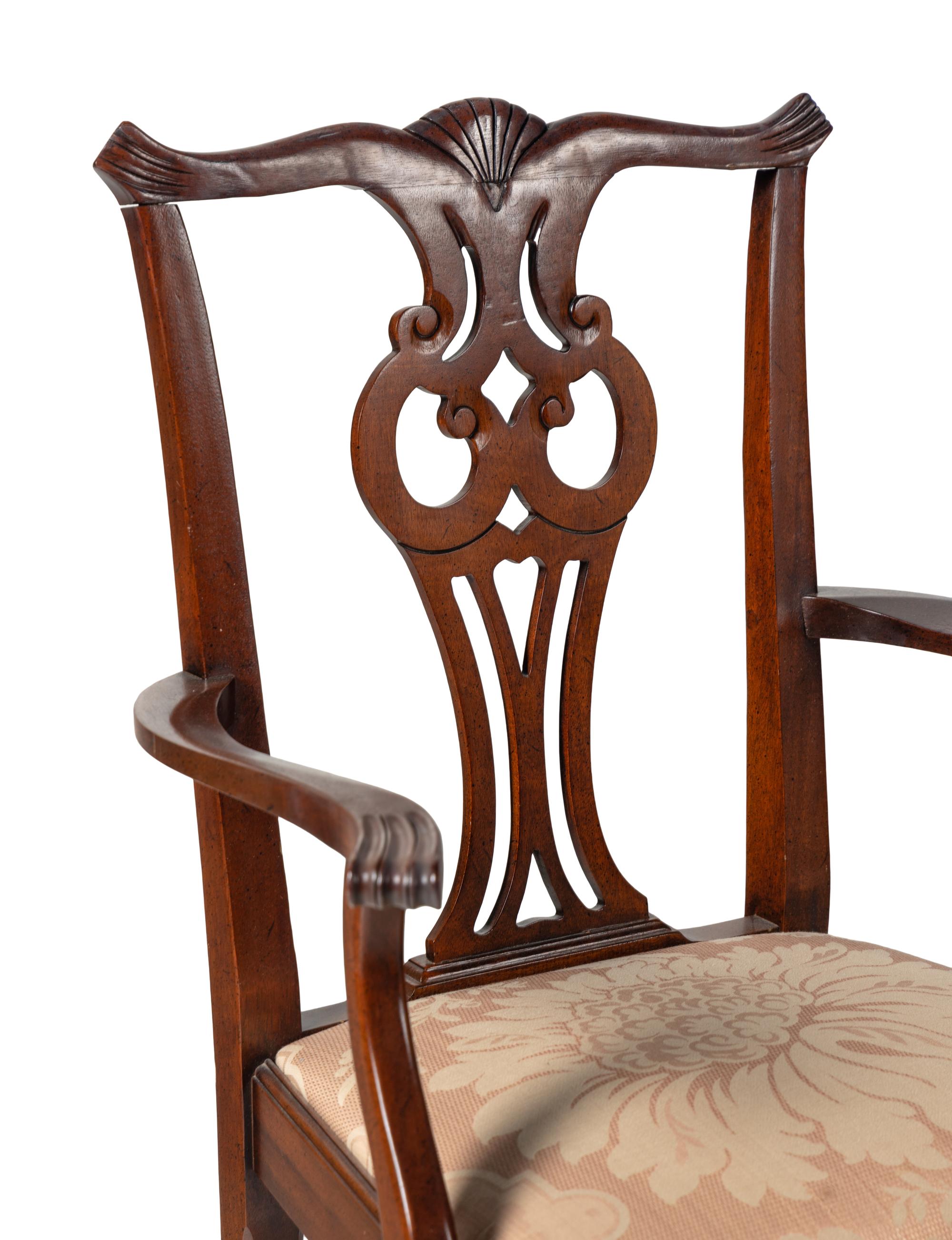 A Set of George III Style Mahogany Dining Chairs